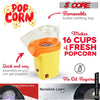 5 Core Hot Air Popcorn Popper Machine 1200W Electric Popcorn Kernel Corn Maker Bpa Free, 95% Popping Rate, 2 Minutes Fast, No Oil-Healthy Snack for Kids Adults, Home, Party, Gift POP