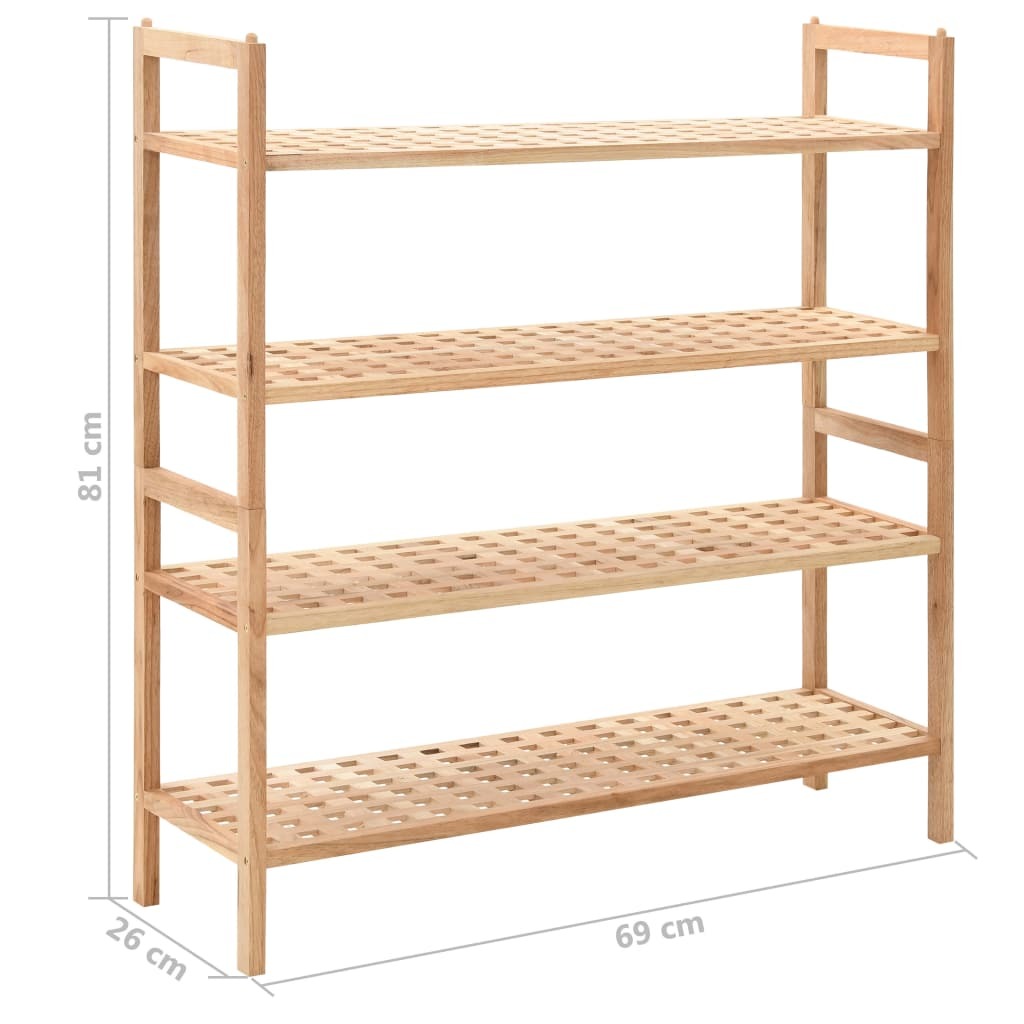 Shoe Rack Solid Walnut Wood 27.2"x10.2"x31.9"