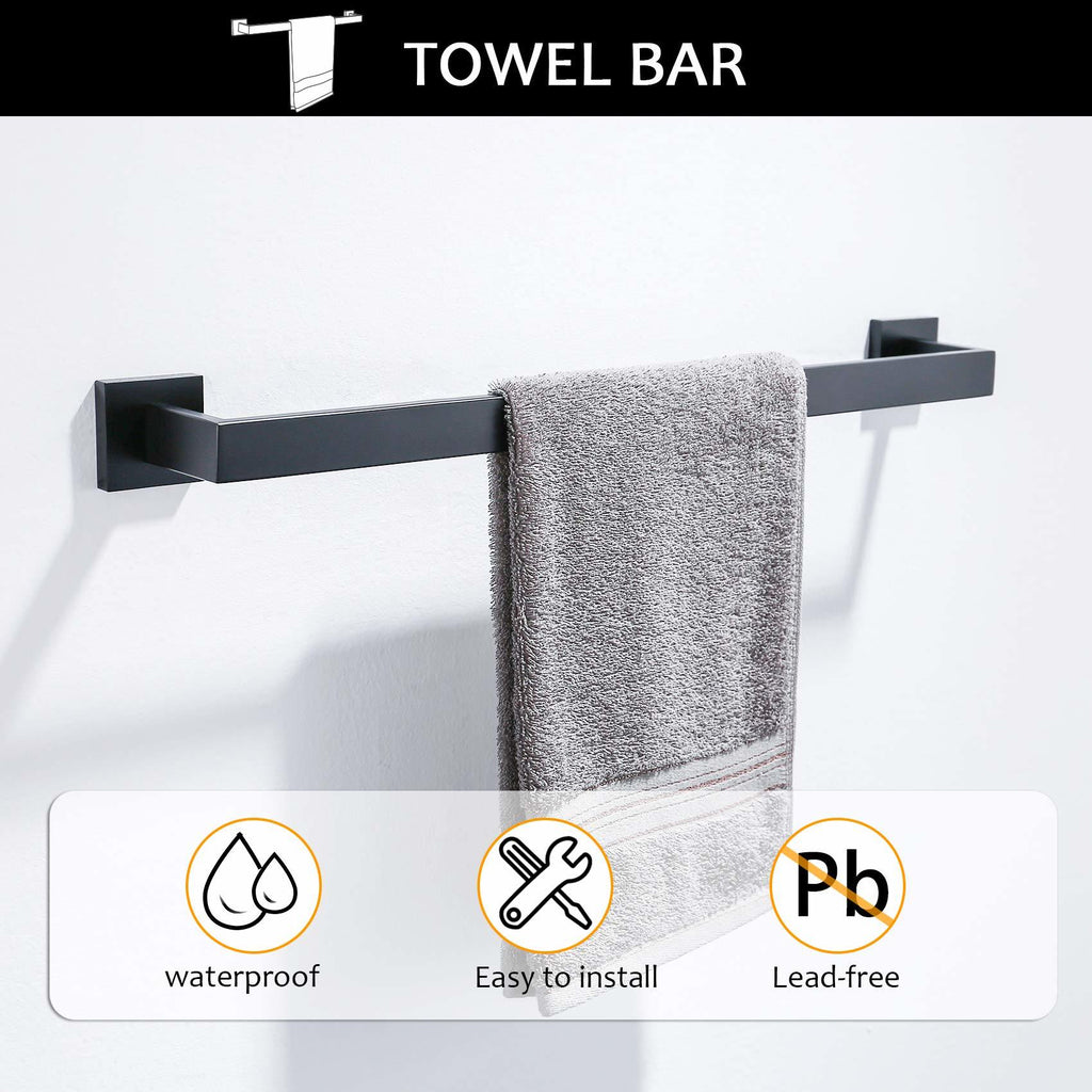 5 Pieces Bathroom Hardware Accessories Set Towel Bar Set Wall Mounted,Stainless Steel