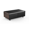 Modern Smart Coffee Table with Built-in Fridge, Bluetooth Speaker, Wireless Charging, Touch Control Panel, Power Socket, USB Interface, Outlet Protection, Atmosphere light