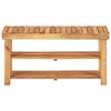 Shoe Rack 35.4"x12.5"x18.1" Solid Acacia Wood