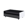 Modern Smart Coffee Table with Built-in Fridge, Bluetooth Speaker, Wireless Charging, Touch Control Panel, Power Socket, USB Interface, Outlet Protection, Atmosphere light