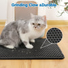 Cat Litter Mat, Kitty Litter Trapping Mat, Double Layer Mats with MiLi Shape Scratching design, Urine Waterproof, Easy Clean, Scatter Control 21" x 14" Black