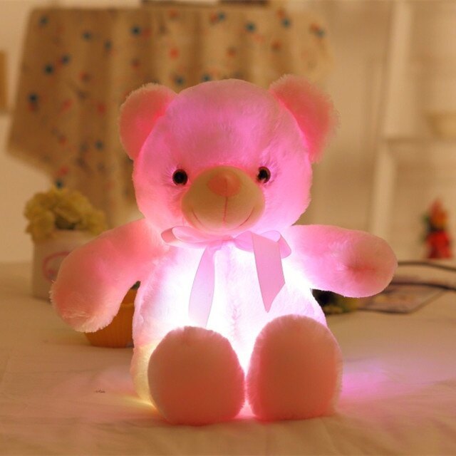 32-75CM Luminous Creative Light Up LED Teddy Bear Stuffed Animal Plush Toy Colorful Glowing Teddy Bear Christmas Gift for Kid