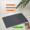 Cat Litter Mat, Kitty Litter Trapping Mat, Double Layer Mats with MiLi Shape Scratching design, Urine Waterproof, Easy Clean, Scatter Control 21" x 14" Grey