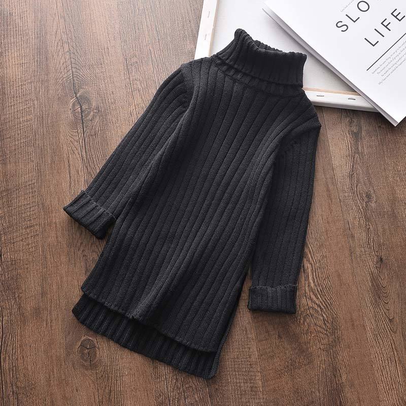 2022 New Girl Sweater Clothes Children Winter Dress Bow Doll Collar Clothes Coat Casual Dress Sweater Christmas Girls Suits