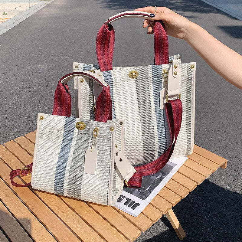 Vintage Designer Large Capacity Handbags Purses Women Shoulder Crossbody Bags Canvas Casual Totes Messenger Bag