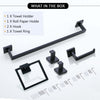 5 Pieces Bathroom Hardware Accessories Set Towel Bar Set Wall Mounted,Stainless Steel