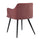 Velvet Arm Dining Chair (Set of 2) - Rose