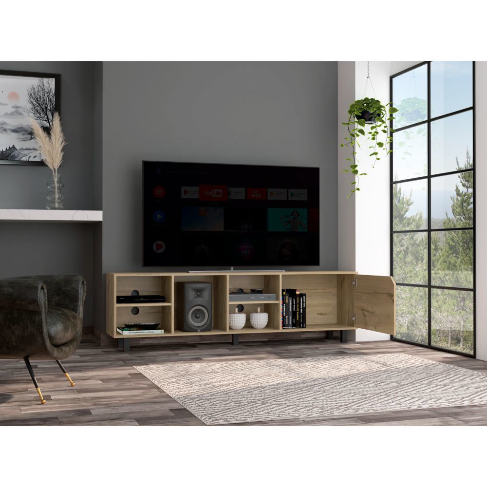 Native TV Stand for TV´s up 70", Four Open Shelves, Five Legs