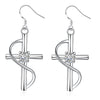 2018 New Cross-border Popular Elongated Cross Earrings