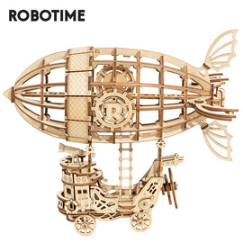 Robotime 3D Wooden Model Building Kits Airship Toys For Children Kids Girls Birthday Gift TG407