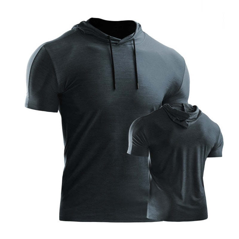 Male Training Shirts Quick Drying Gym Clothing Musculation Sportswear Fitness Running Jackets Rashguards Hoodies ropa deportiva