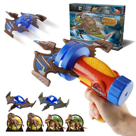 Rocket Launcher Airplane Toy with Dinosaur Targets Foam Pterosaur Shooting Games for Outdoor Kids Toys 5 6 7 8 Year Old Boy Catapult Plane Toy Christmas Easter Gift