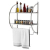 2-Tier Wall Mount Shower Organizer Towel Storage Rack