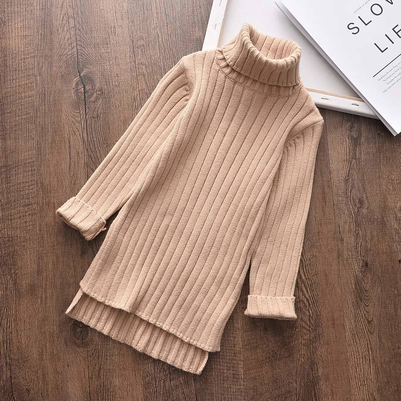 2022 New Girl Sweater Clothes Children Winter Dress Bow Doll Collar Clothes Coat Casual Dress Sweater Christmas Girls Suits