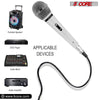 5 CORE Premium Vocal Dynamic Cardioid Handheld Microphone Unidirectional Mic with 16ft Detachable XLR Cable to ¼ inch Audio Jack and On/Off Switch for Karaoke Singing - PM 111 CH